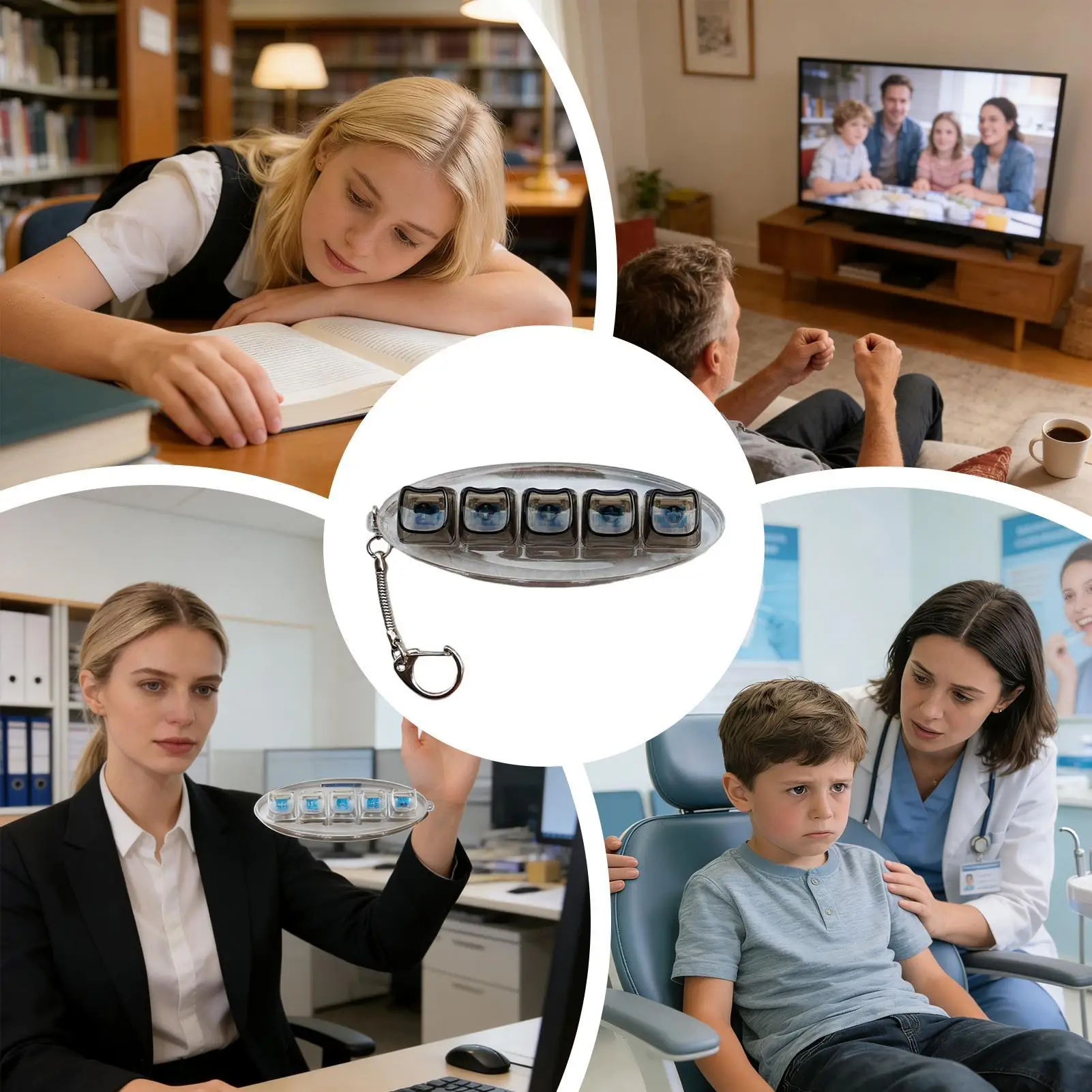 Tastiera da dito giocattolo meccanico portatile calma tastiera a 5 tasti portachiavi Fidget per donne adolescenti amici adulti viaggi a casa