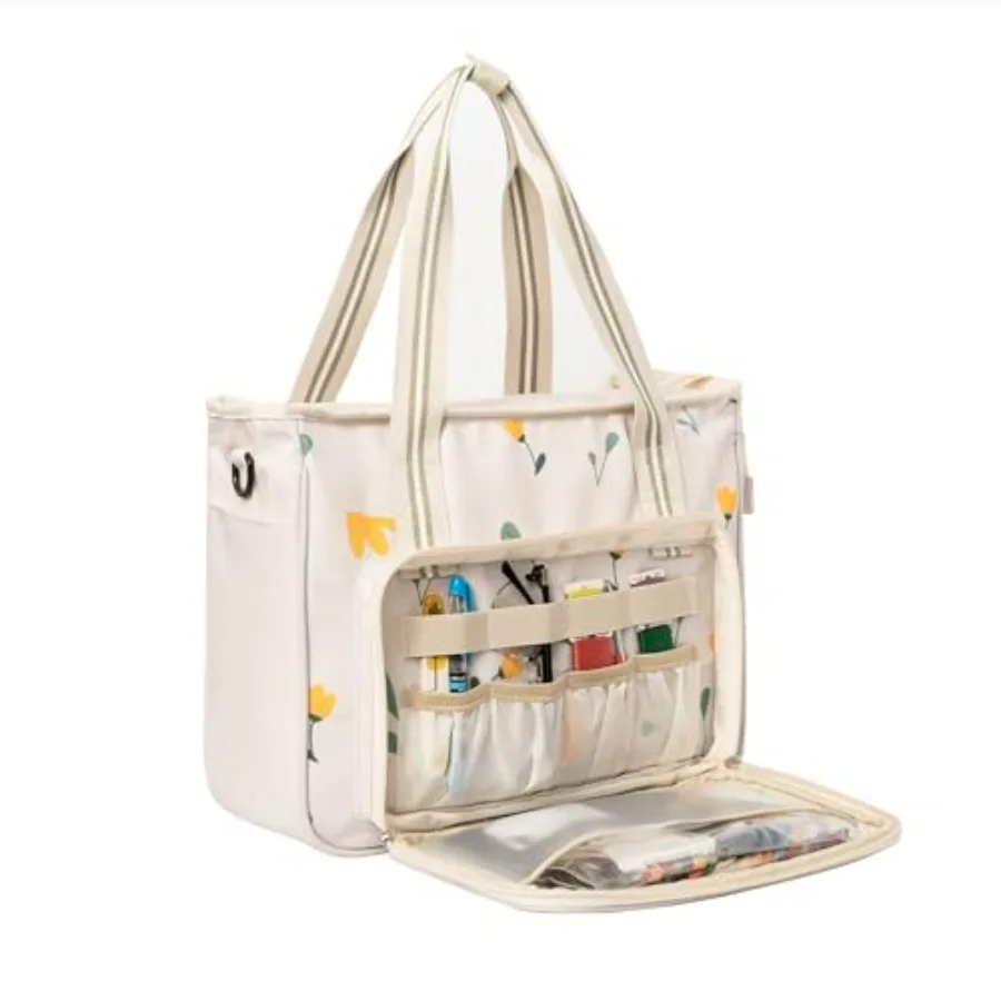 

Embroidery Kits Storage Bag, Portable Craft Carry Case, Sewing Kits Embroidery Supplies Storage Bag and Embroidery Project Carr