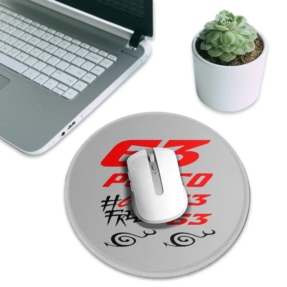 Pecco Bagnaia Round Mouse Pad Computer Keyboard Mouse Mat Gaming PC Desk Mat Office Accessories Table Mats