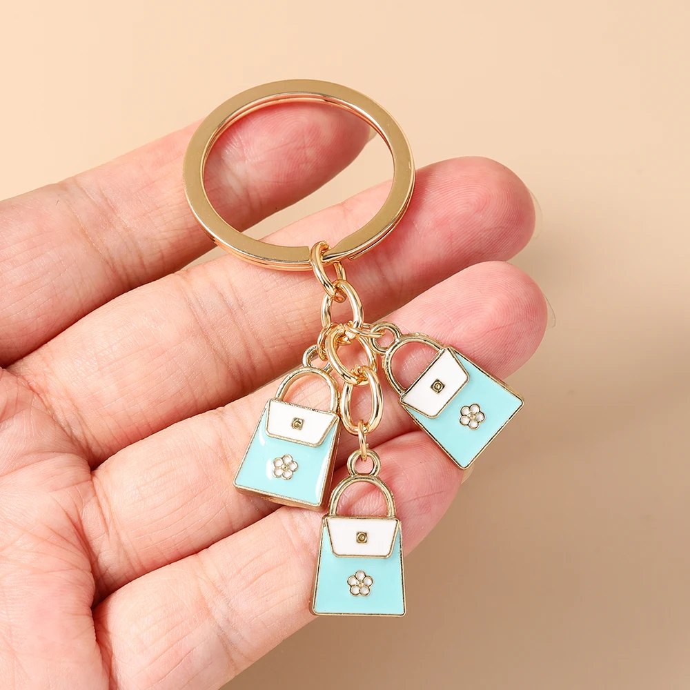 Niedliche Schlüsselanhänger in Handtaschenform für Autoschlüssel, Souvenir-Geschenke für Frauen und Männer, Taschenanhänger, Schlüsselringe, Accessoires, DIY-Schmuckgeschenk – Detail 2