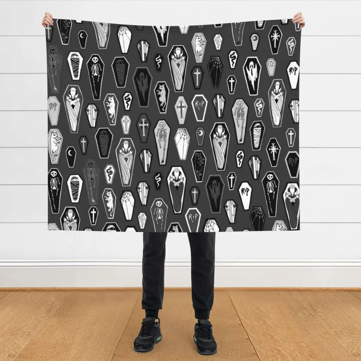 

13 Coffins Throw Blanket Bed covers Cute Plaid Summer Blankets