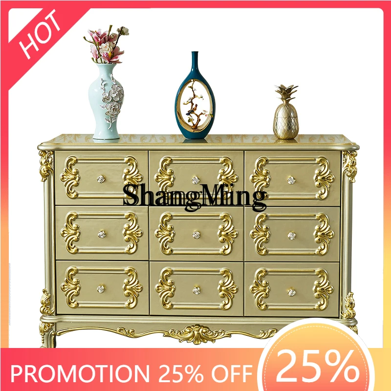 

ZYY senior exquisite villa living room solid wood carving flower storage cabinet storage nine bucket cabinet multi cabinet