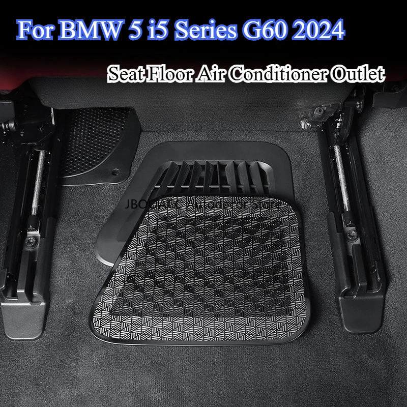 

Для BMW 5i5 серии G60 2024, молдинги салона автомобиля, сиденье из нержавеющей стали, напольное выходное отверстие для кондиционера, пылезащитная вентиляционная крышка