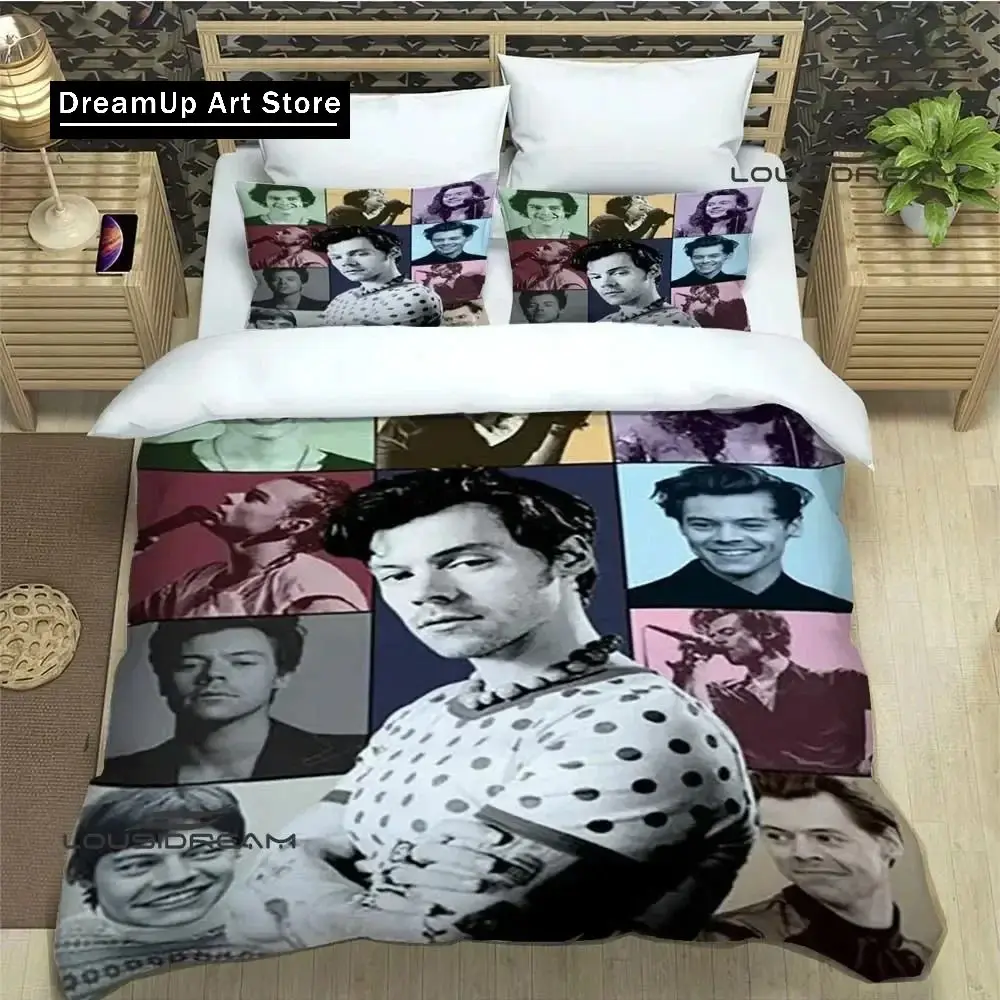 Singer H-Harry-Styles Bedding Sets exquisite bed supplies set duvet cover bed comforter set bedding set luxury birthday gift