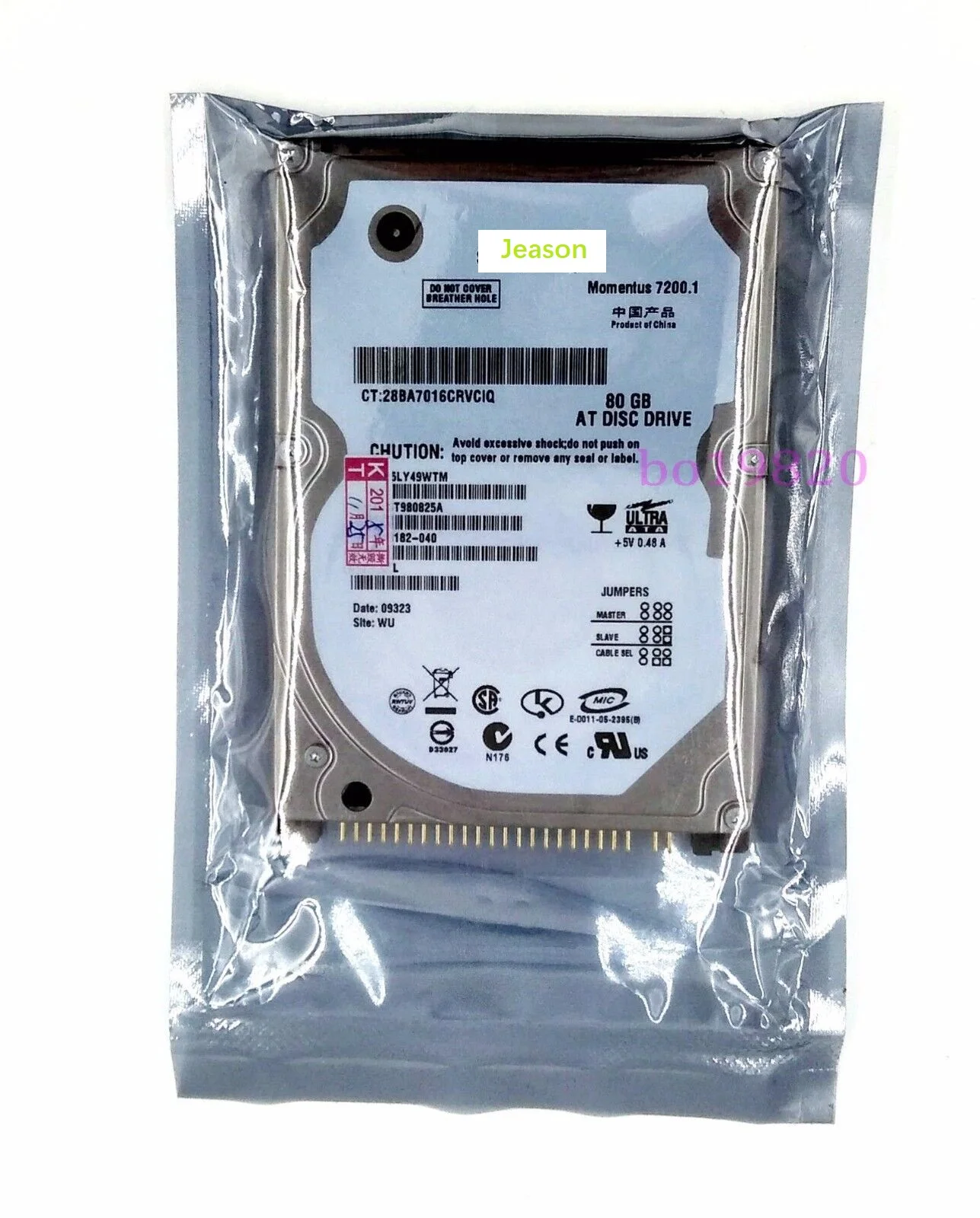 

New 80GB ST980825A 80GB 7200RPM IDE 44PIN 2.5" Seagate 9.5MM Hard Drive