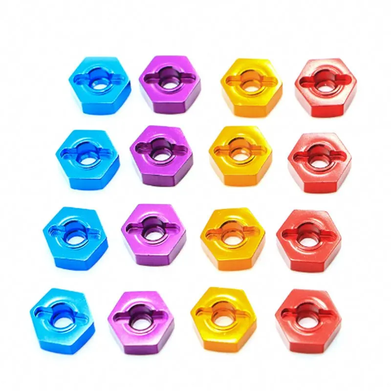 4 шт. детали игрушечного автомобиля 12 мм шестиугольный шарнир 1/10 пульт дистанционного управления автомобильный металлический адаптер для сиденья на колесе