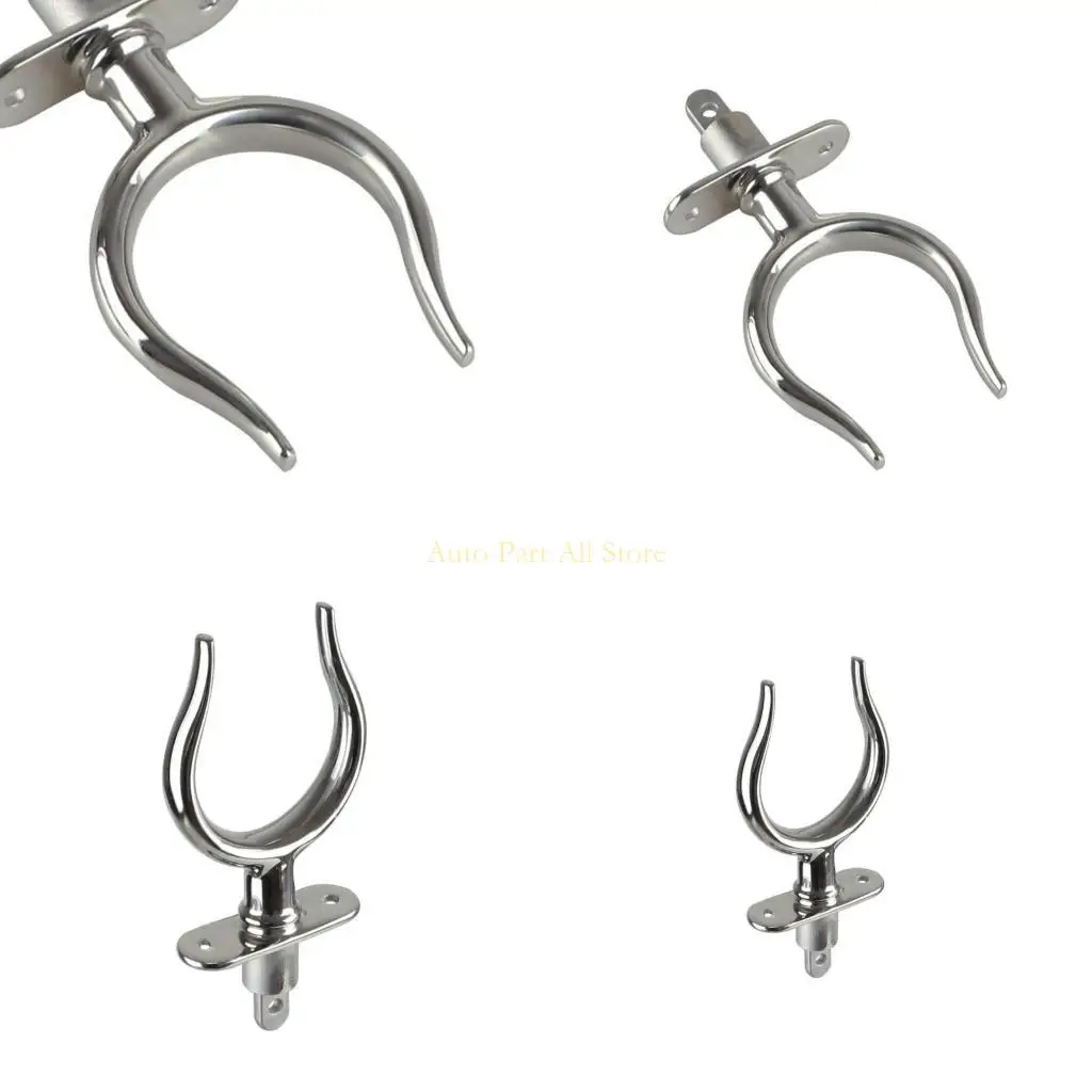 J0MA Upgraded Boat Stainless Steel Rowlock Side Mount Line Oarlock Socket Marine Yacht Antirust Highly-polished Durable