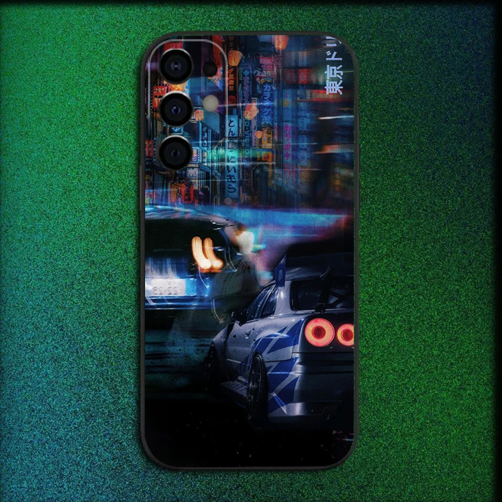 حافظة هاتف F-Fasts and F-Furious R34 لهاتف سامسونج S25,S24,S21,S22,S23,S30,Ultra,S20,Plus,Fe,Lite,Note,10,9,5G غطاء أسود