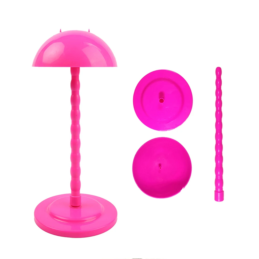 

Portable Folding Mushroom Top Wig Stand Holder Plastic Adjustable Wig Stands Hat Display Rack for Wigs Toupee Salon Tool