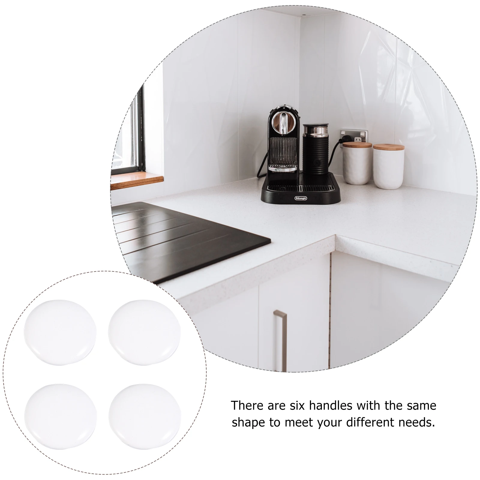 

6pcs Durable Alloy Cabinet Handle Round Drawer Pull Knob Single Hole niture Handle For Home Sturdy Aluminum Simple Design