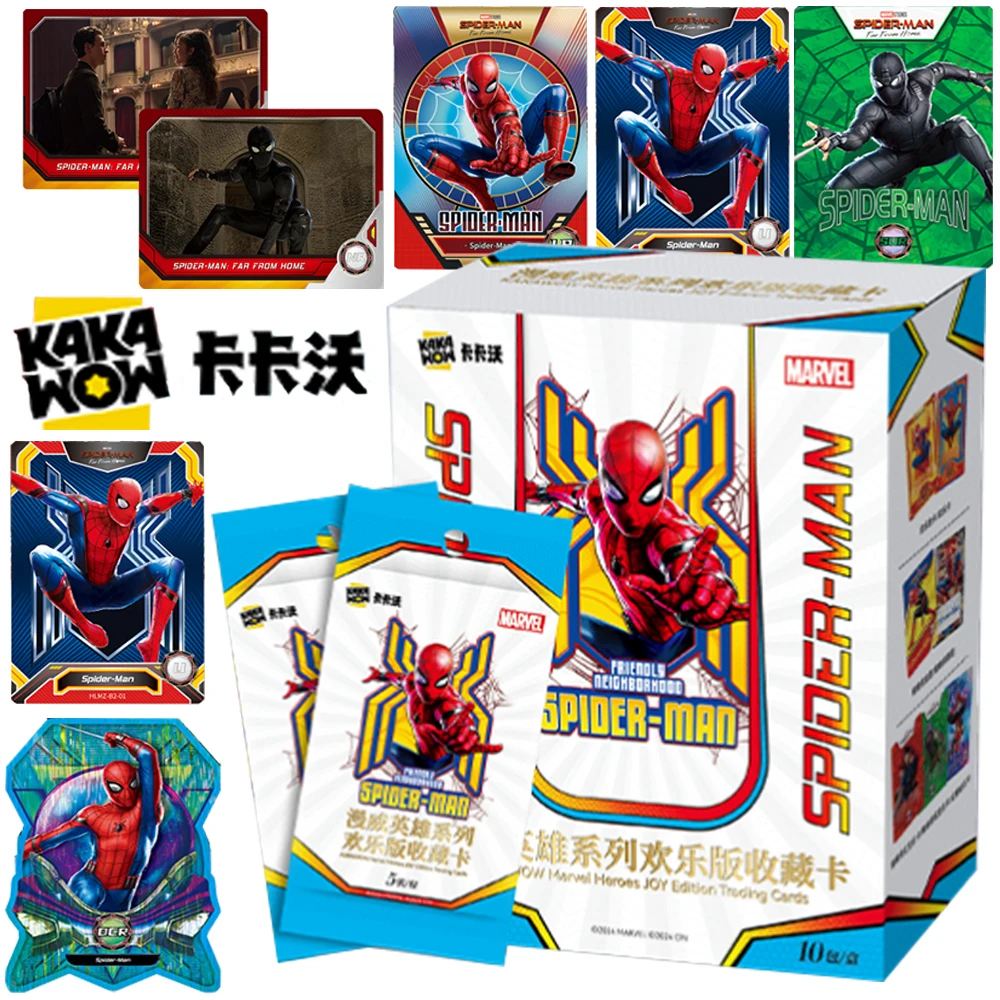 Kakawow Genuine Marvel Spider-Man Card For Children Classic Superpower Hero Character Limited Game Collection Card Table Toys