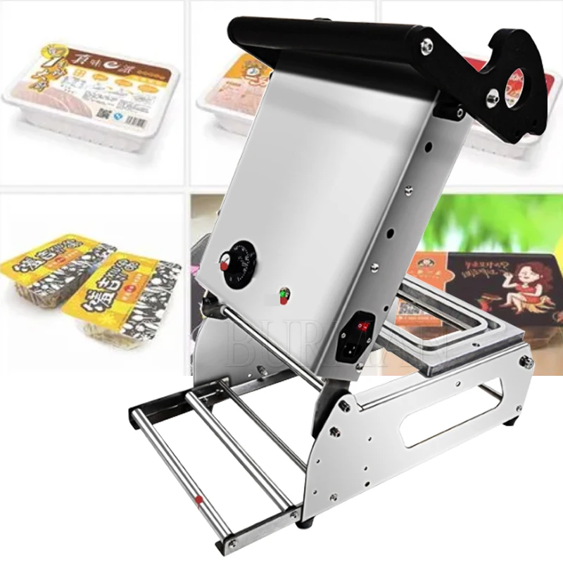 Commercial Manual Lunch Box Sealing Packing Machine Hand Press Plastic Food Container Fast Food Tray Heat Sealer