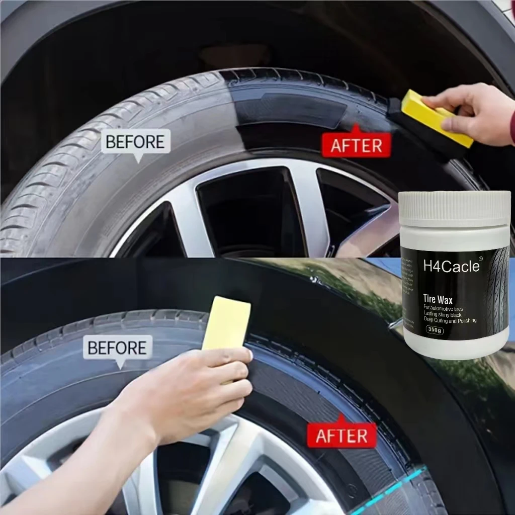 Car Tire Gloss Maintenance Agent Car Wax Tire Coating Paste Polish Shiny Tires Tyre Polish Cleaner Auto Care Re-black Shine