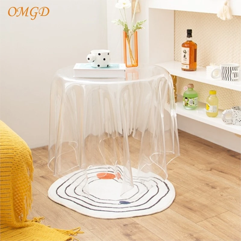 OMGD Floating Corner Table Magic Coffee Table Scandinavian Acrylic Small Table Transparent Small Round Table Design Sense News