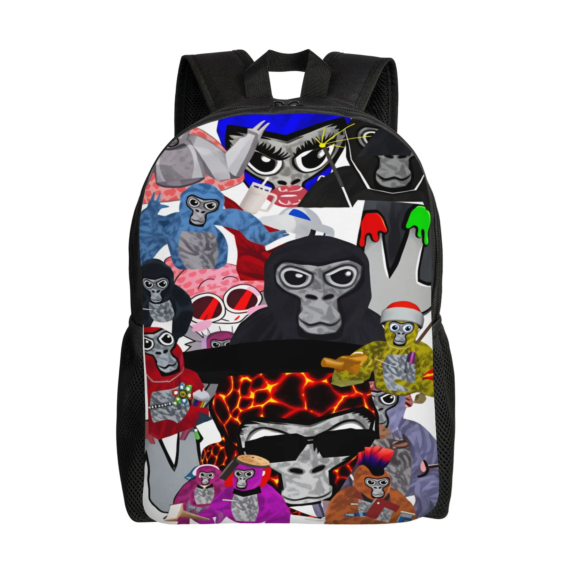 

Gorilla Tag Become Monke Gtag Monkey Backpack Kawaii Backpacks Youth Hiking Large School Bags Design Rucksack