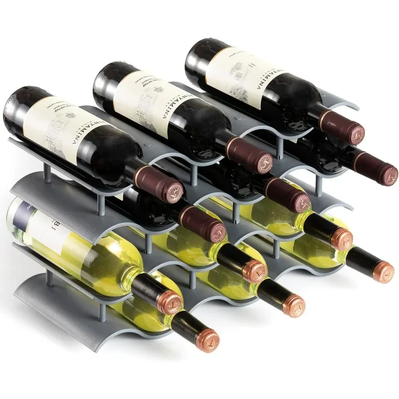 

Wave Wine Bottle Holder - Rack Inserts for Cabinet That Fits , Premium Plastic Countertop