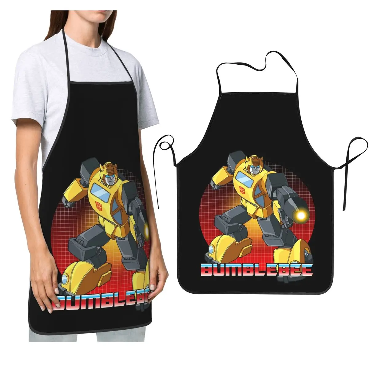 

Фартук Bumblebee Autobot Transformer G1, фартук для шеф-повара, приготовления пищи, выпечки, водонепроницаемый нагрудник, кухонный сарафан для чистки