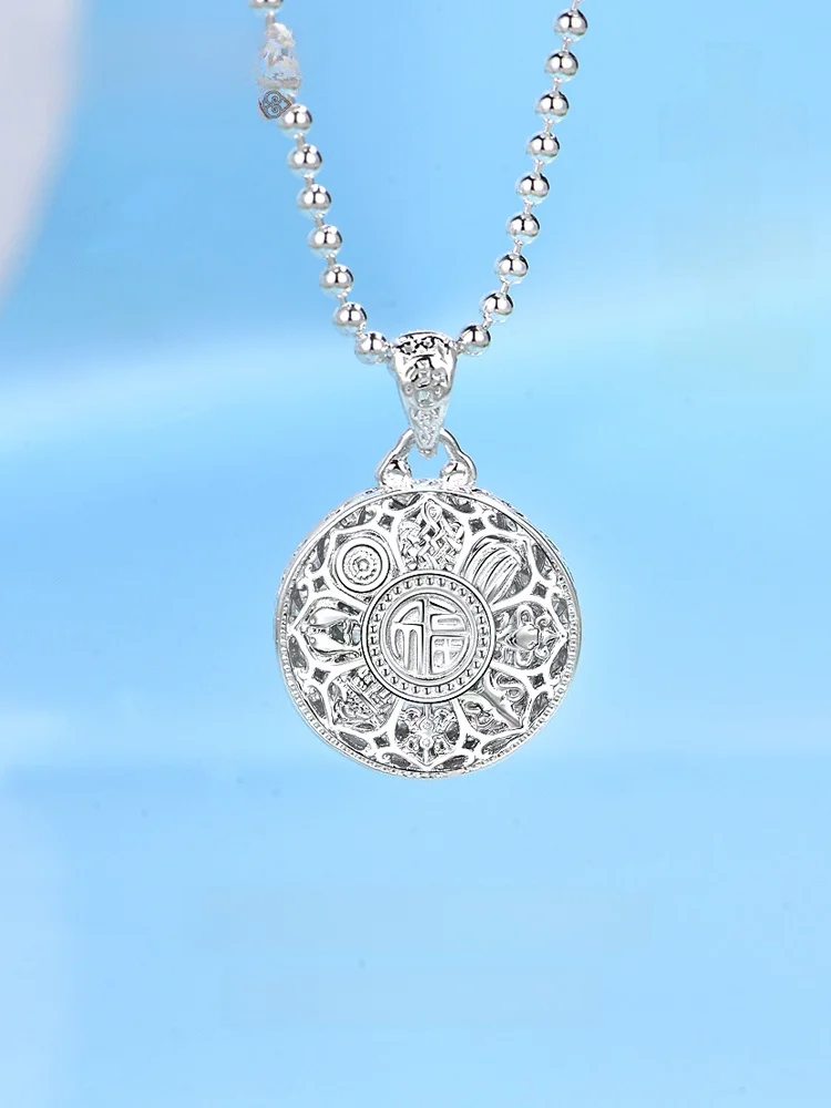 retro-hollow-enamel-color-eight-treasure-bling-silver-nelace-mom's-birthday-gift-wife's-loose-chain-faionable-pendant