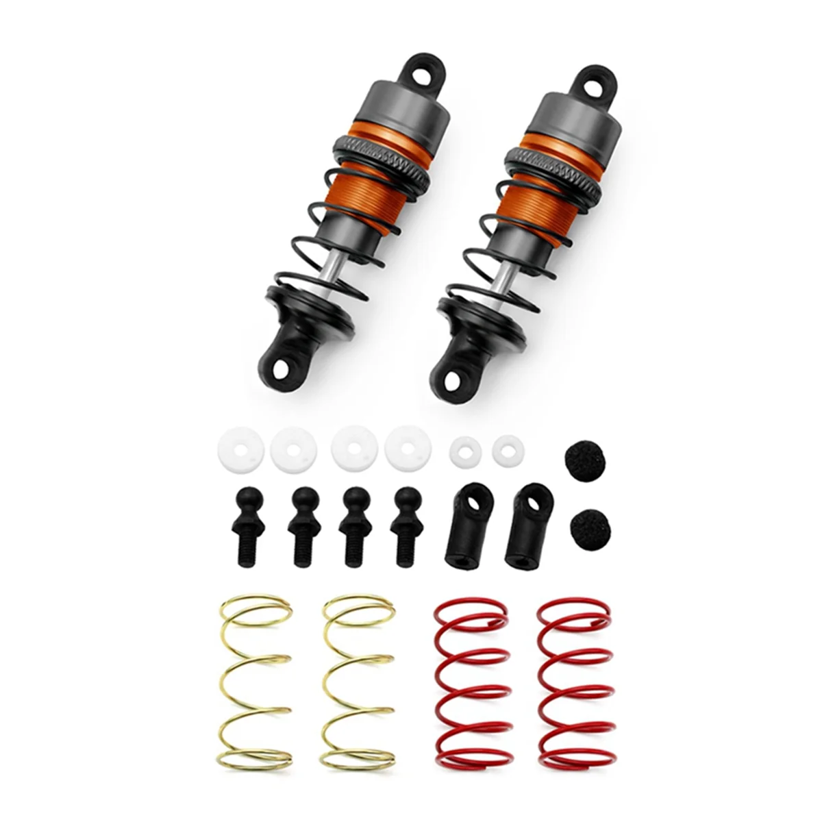 1/10 1Pair of Metal Hydraulic Shock Absorbers RC Remote Control Car Flat Racing Drift Car (63mm) Sky Blue image 2