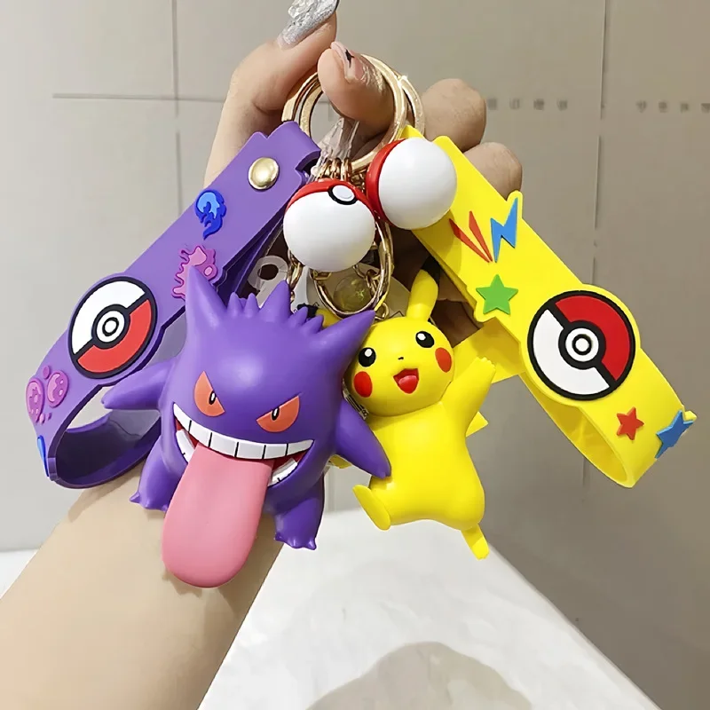 New Cartoon Pikachu Cute Pocket Monster Bag Hanging Gorgon Keychain Hanging Toy Accessories for Boys and Girls Gifts