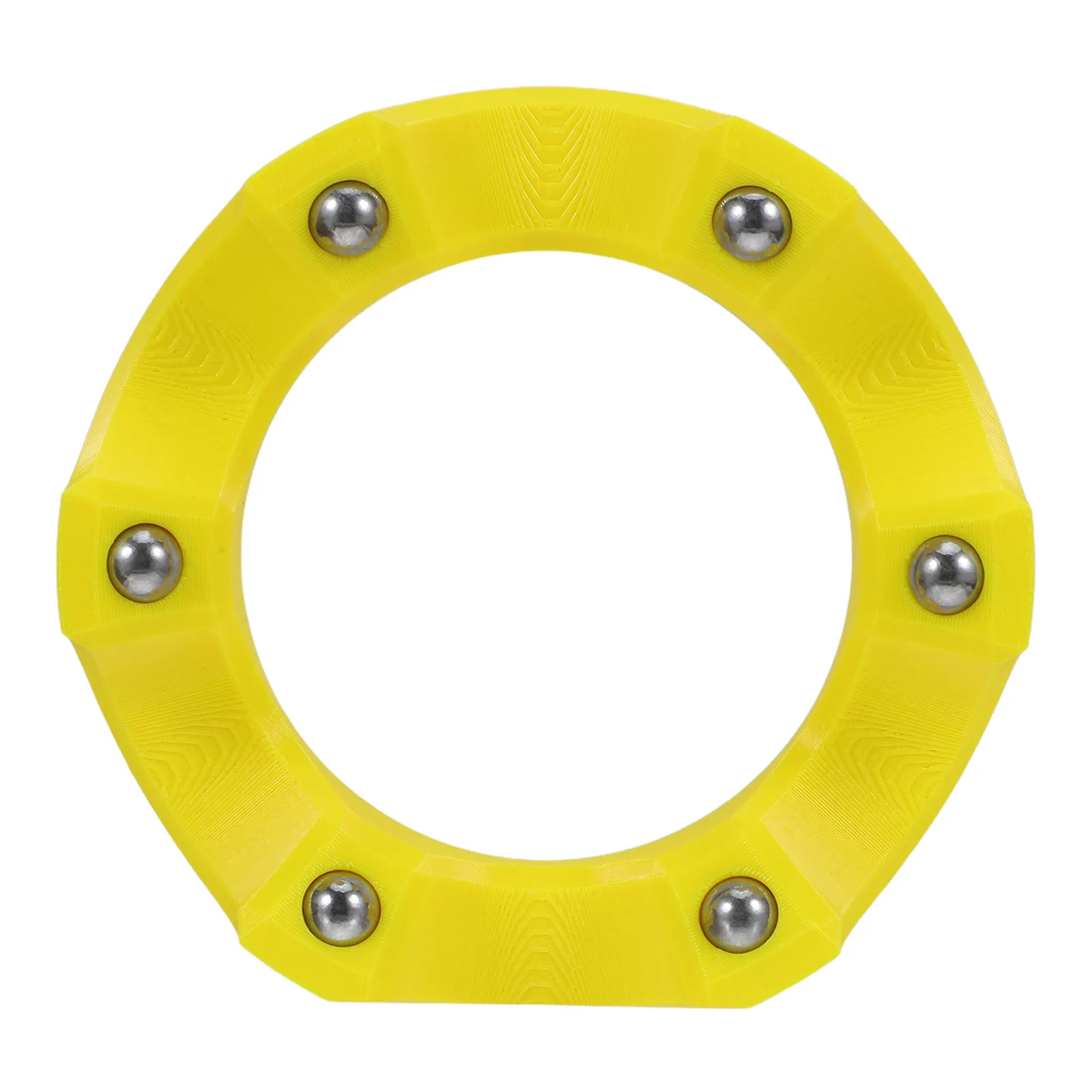 

Yellow 360 Degree Bowling Ball Holder Stand Heavy Duty Non Slip Rotating Ball Cup Silent Bearing Roller Display Rack Scratch