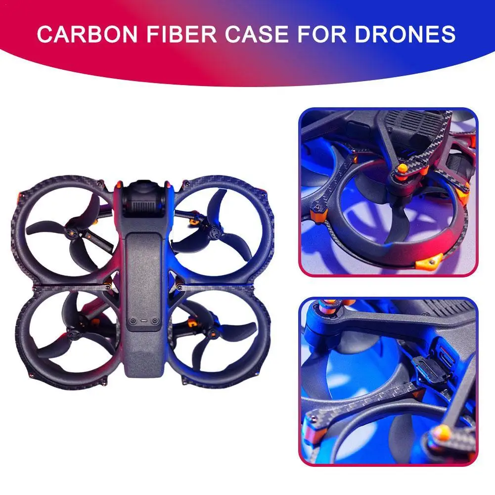 

FOR DJI AVATA2 UAV Carbon Fiber Protective Case Carbon Fiber Case For Drones Drone Protective Frame Protective Bar Bumper Device