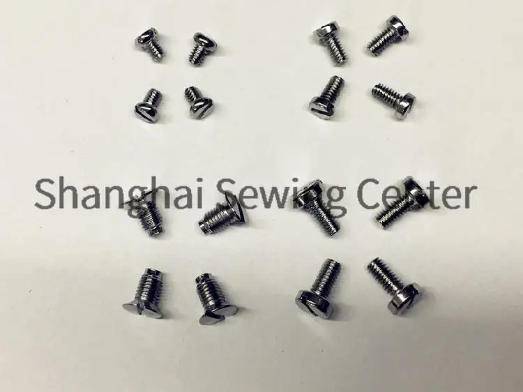 100 Pcs Computer Flat Lockstitch Sewing Machine Screws, Needle Plate Screws, Presser Foot Screws, Feed Dog Screw, Looper Screw