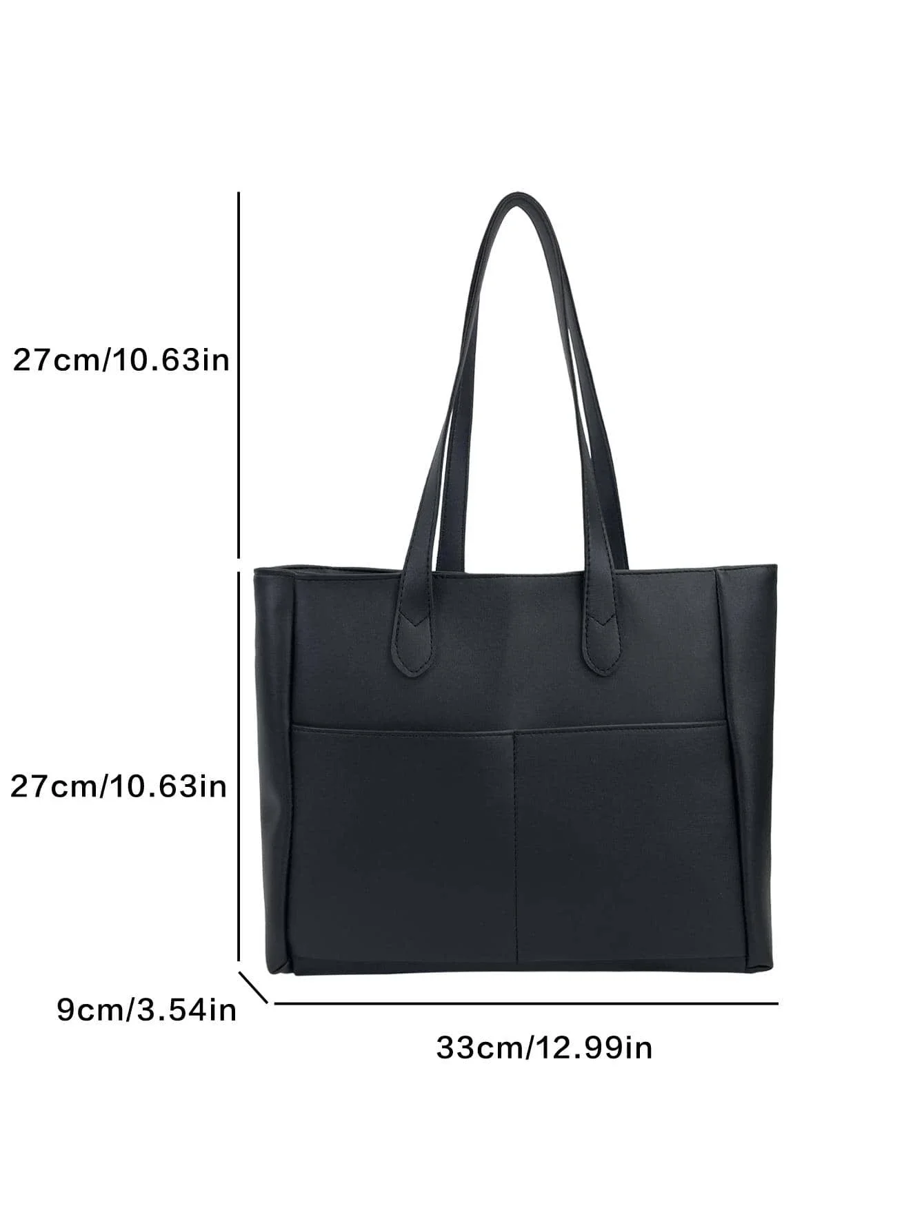 1pc New Large Capacity Vintage Style Pu Leather Tote Bag For Women,Black Friday Sale,School Bag,Large Capacity,Portable,Classic