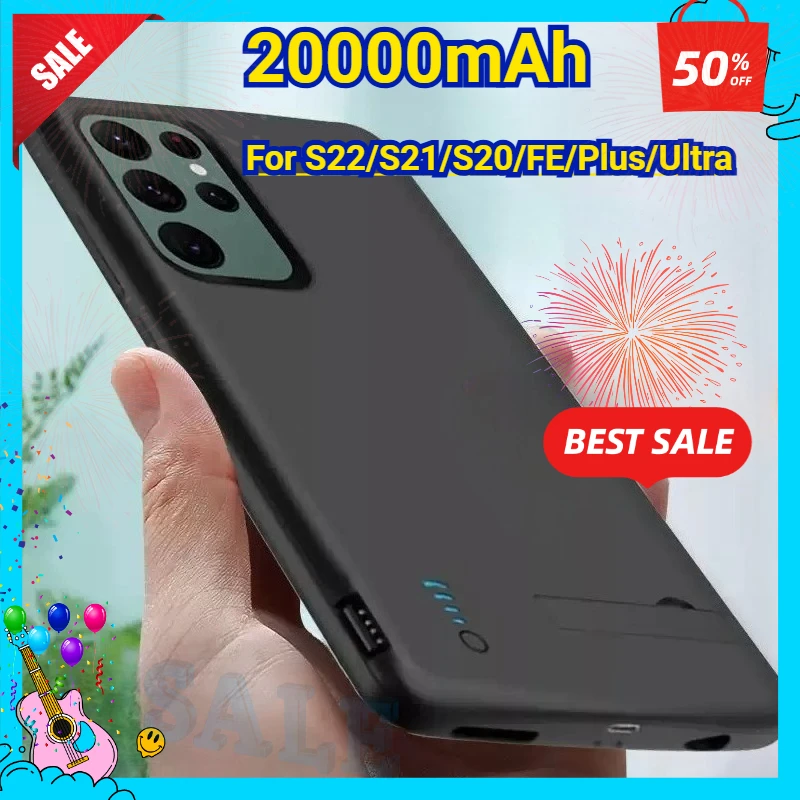 

20000mAh Battery Charger Case for Samsung Galaxy S21 S20 S22 Plus Ultra S21FE Portable Charging PowerBank Battery Power Case