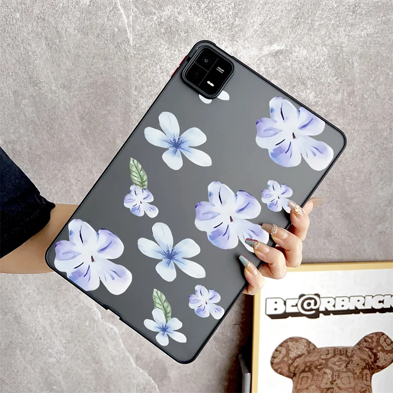 Flowers Green Plants Matte Case for Xiaomi Pad 6 5 Pro Redmi Pad SE 11 Inch Hard Matte Cover for Xiaomi MIPad 6 Pro Girls Case