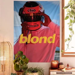 A-Frank_Ocean Poster Blond Colorful Tapestry Wall Hanging Bohemian Wall Tapestries Mandala Wall Hanging Sheets