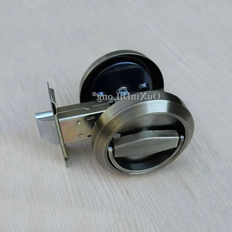 Brand New Stainless Steel Invisible Door Locks Recessed Bronze Cup Handle Door Locks Fire Proof Disk Ring Locks