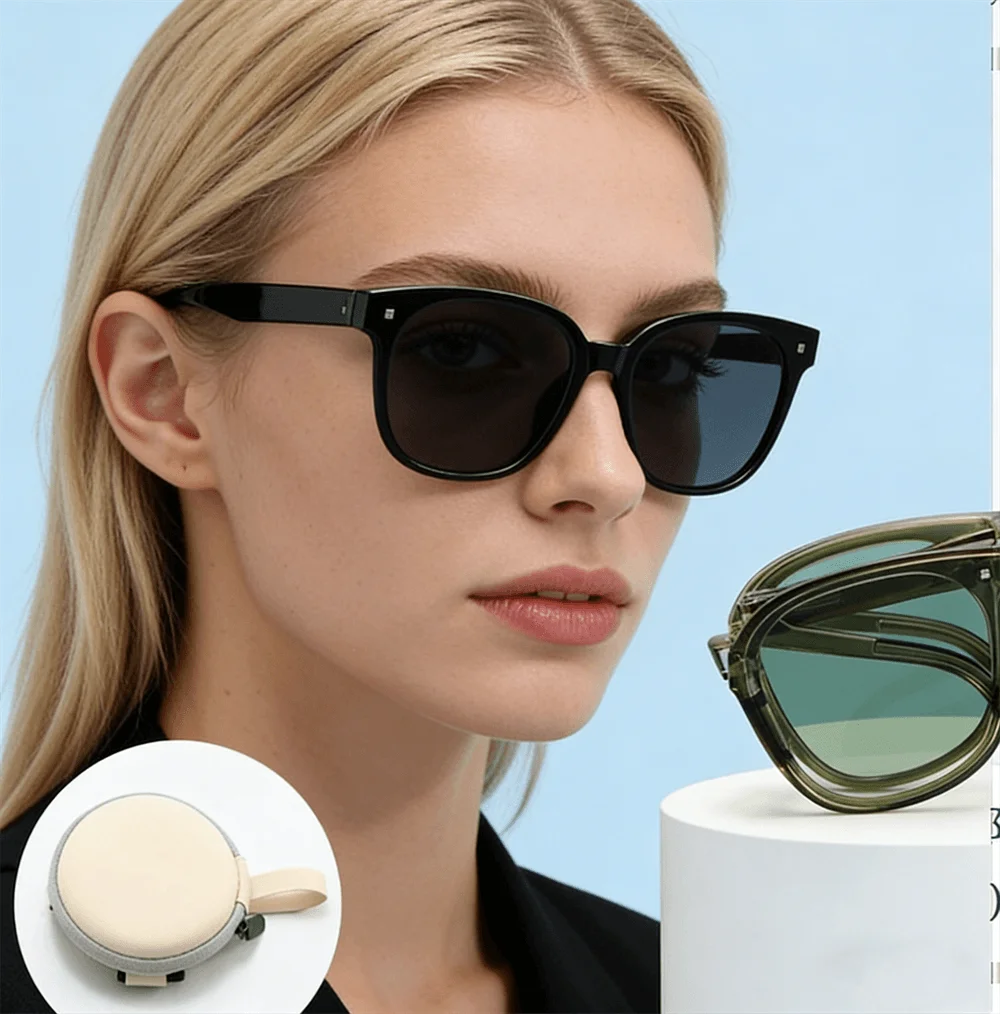 

Ins Folding High-grade Sunglasses Summer Oversized Women's Windproof Sun Glasses Outdoor Sports Gift MJ0570