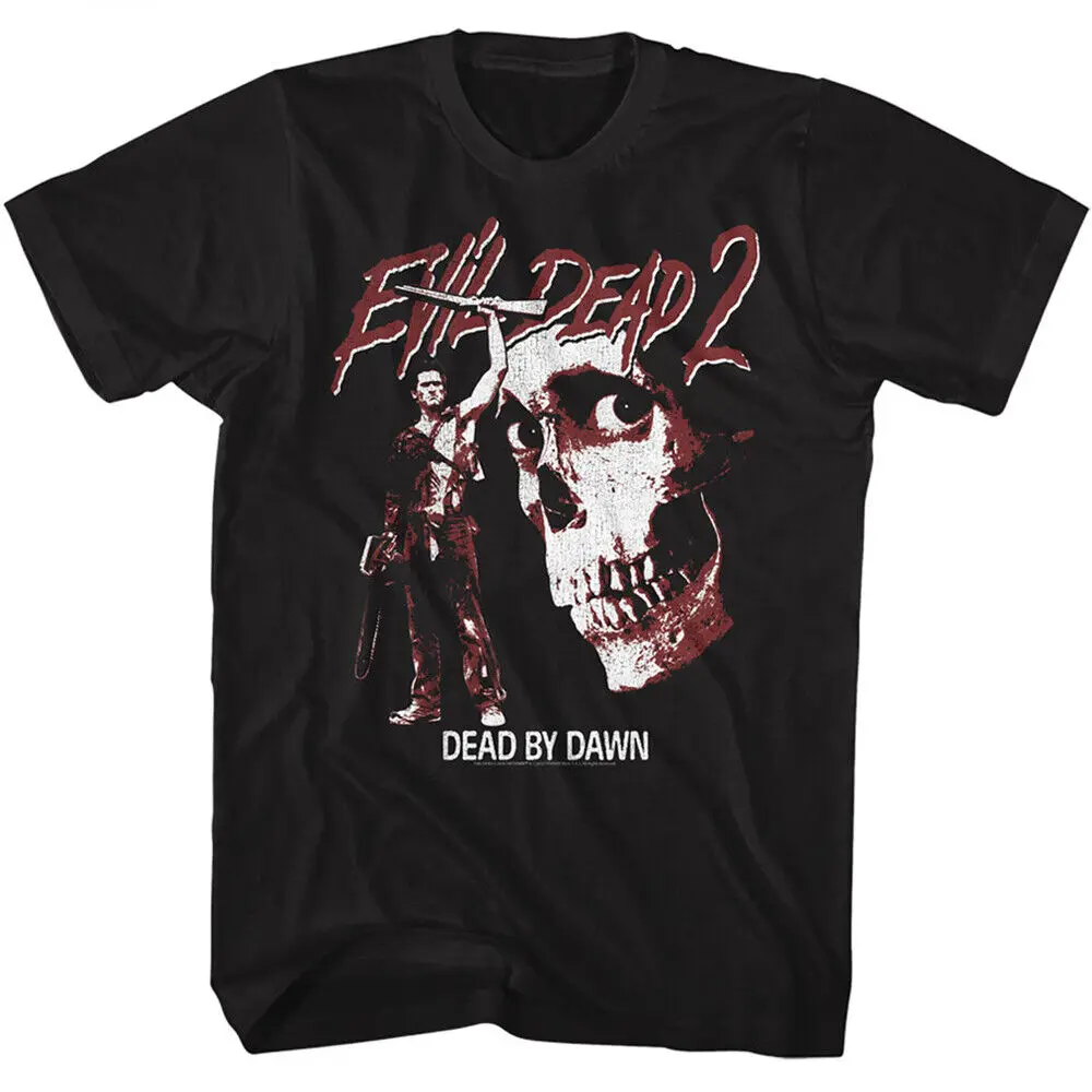 

The Evil Dead 2 Movie Dead By Dawn Ash Williams & Dead Skull Men's T Shirt