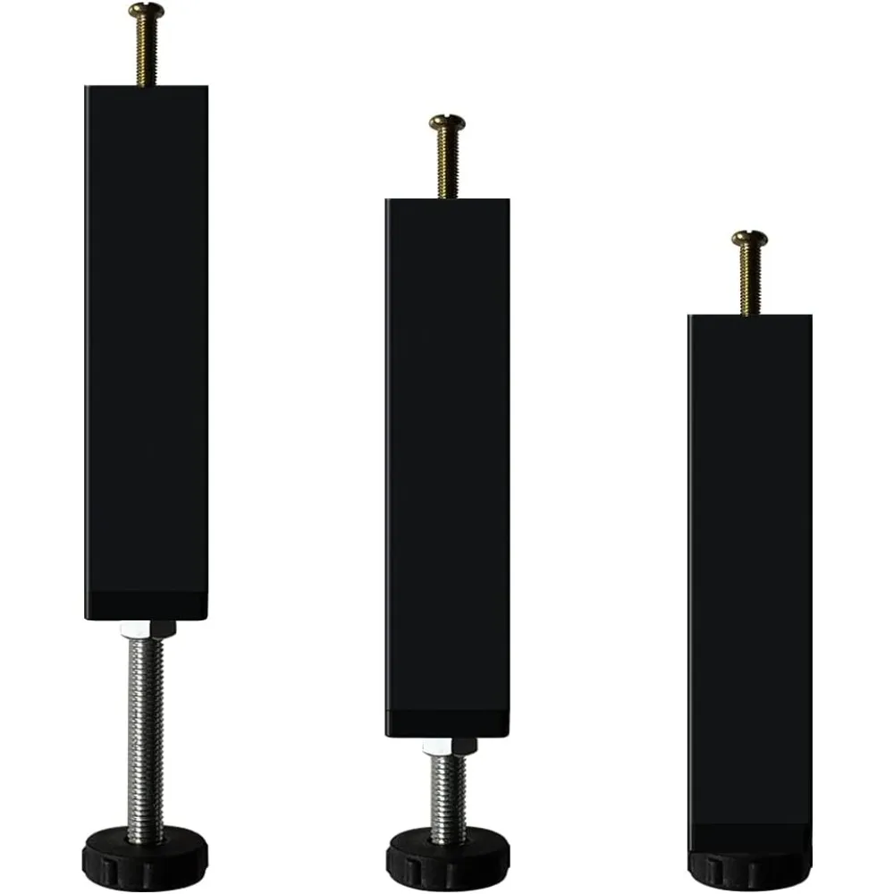 

Metal Furniture Support Legs Adjustable Height Heavy Duty Bed Center Frame Slat feet risers for Queen/King Platform Bed Frame Re