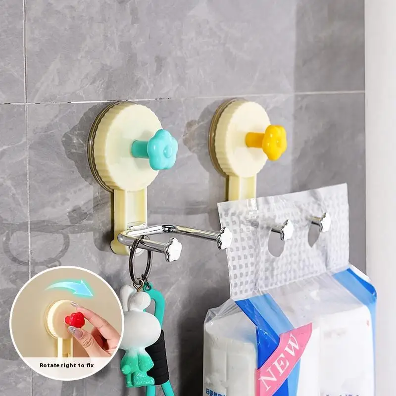 1 قطعة خطاف لاصق قوي فراغ مقاوم للماء خطاف شفط شماعات الحمام المطبخ منشفة جدار هوك تخزين حامل منظمة