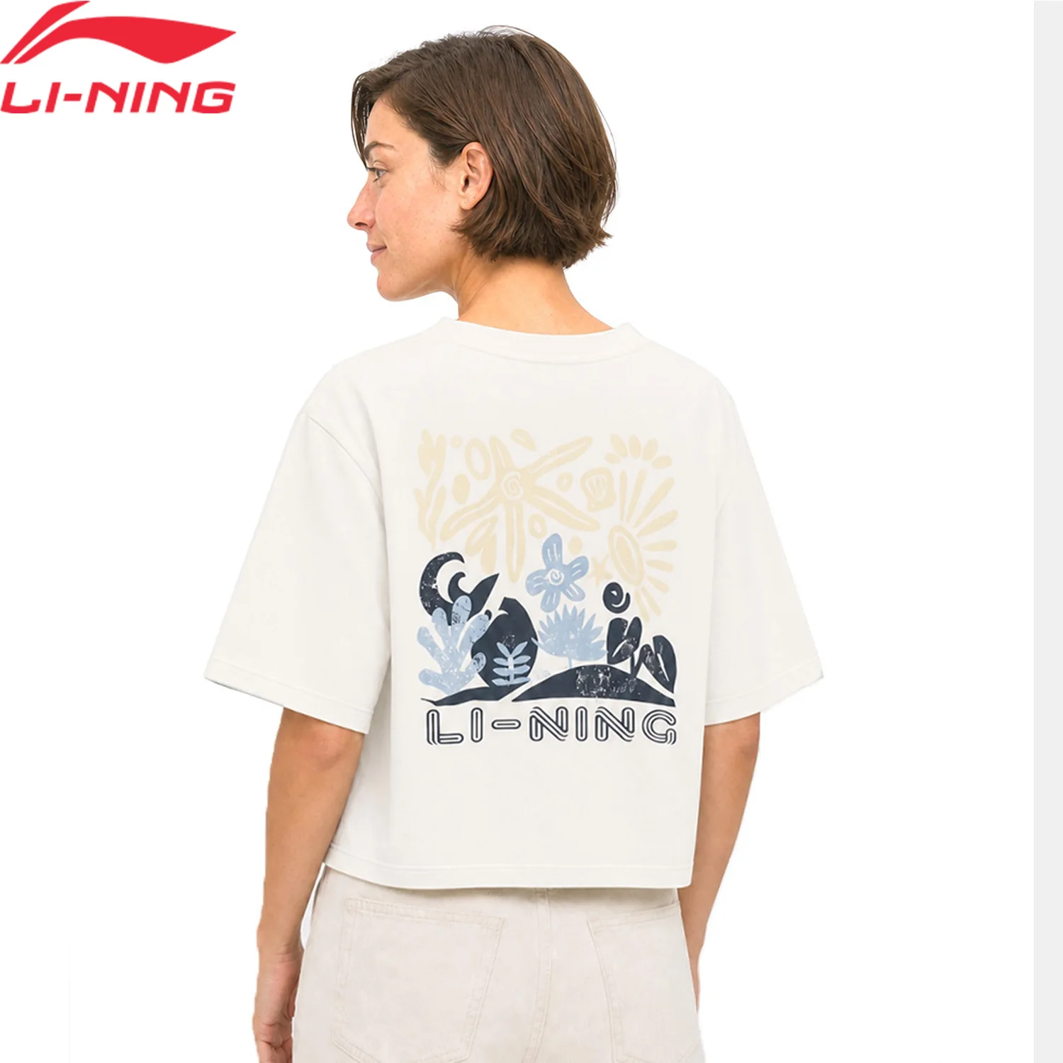 li-ning-レディース-アウトドア-tシャツ-100-ポリエステル-ルーズフィット-通気性のある裏地付き-スポーツ-ショートスリーブ-プルオーバー-atsw860