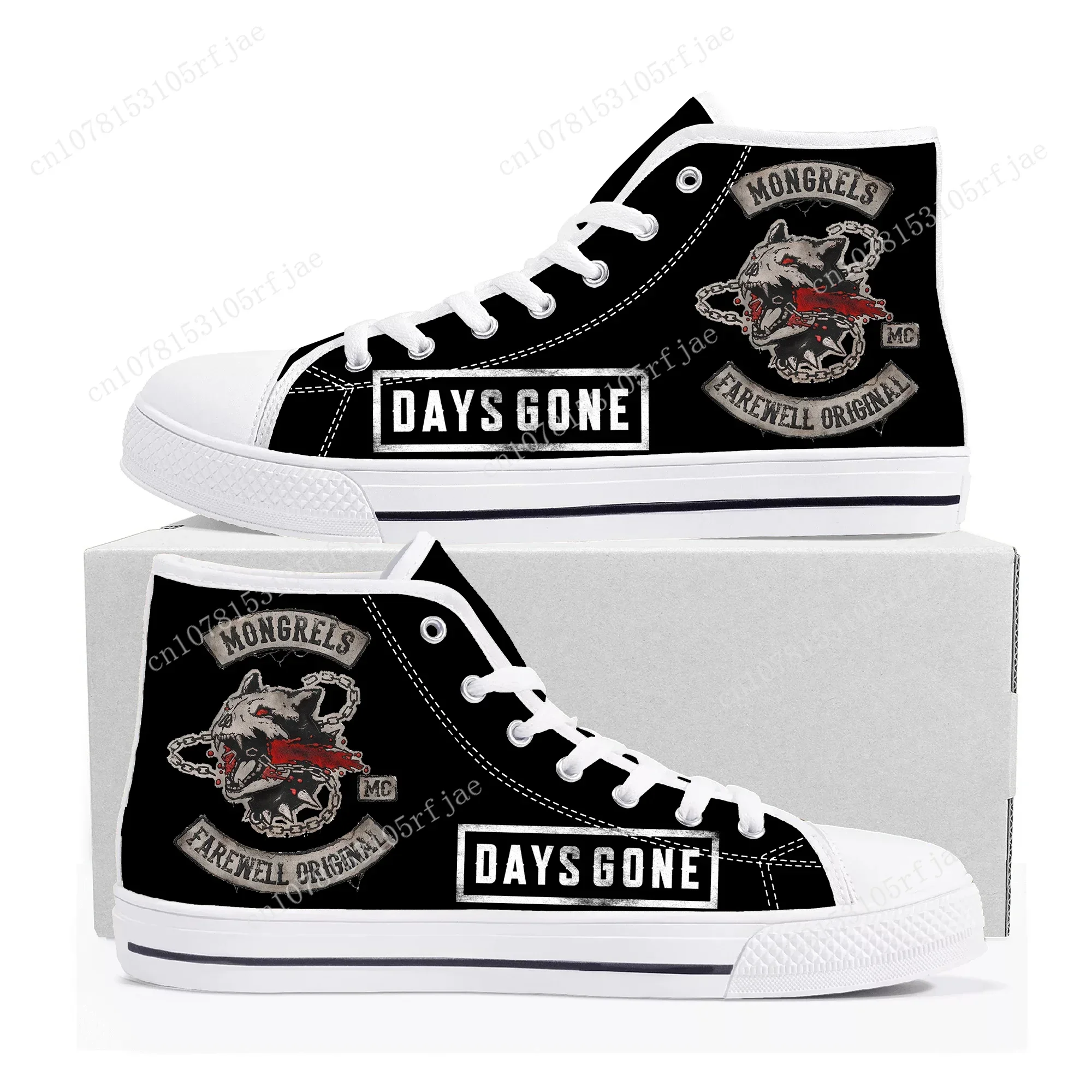 Days Gone High Top Sneakers Hot Cartoon Game Mens Womens Teenager High Quality Fashion Canvas Shoes Casual Tailor Made Sneaker