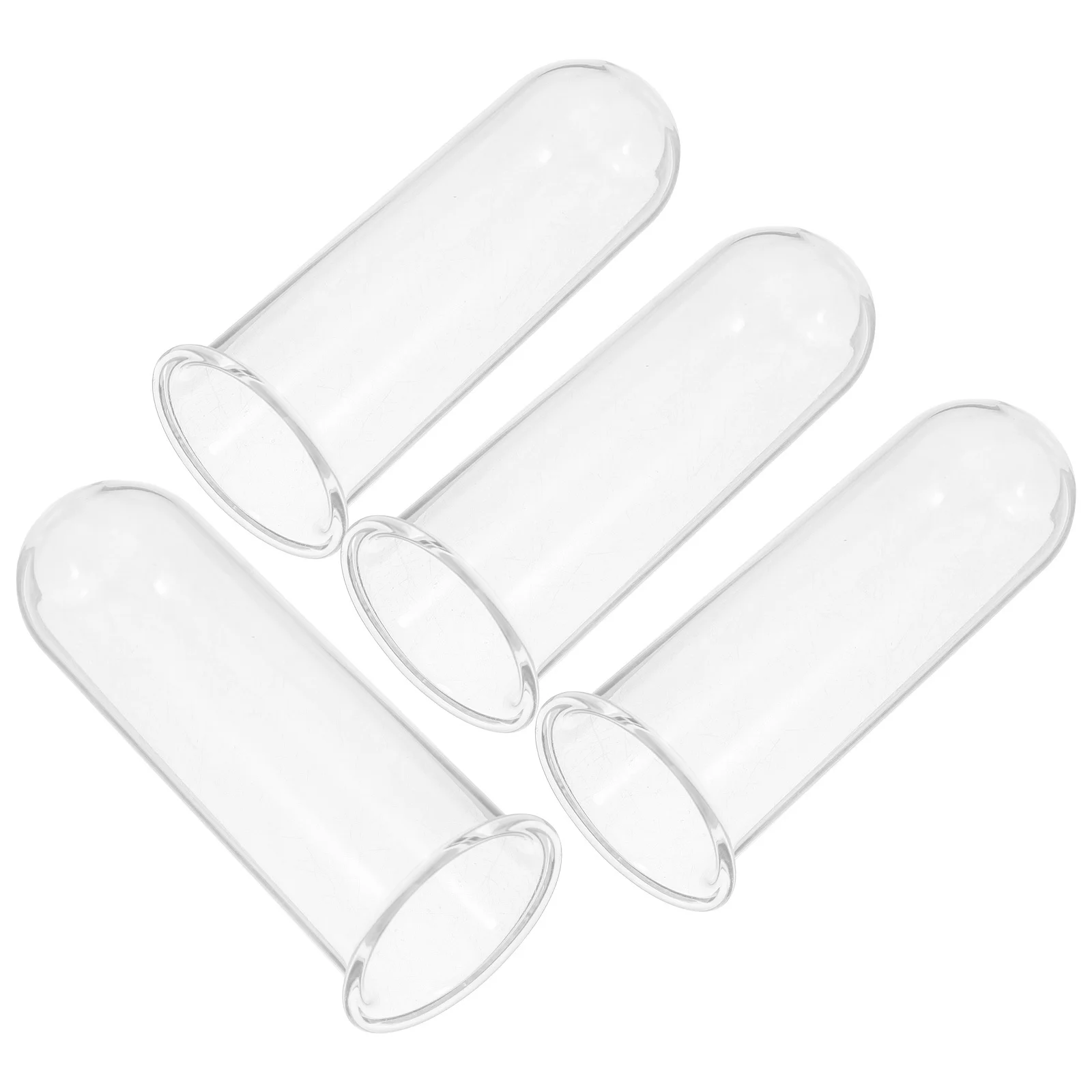 

4Pcs Glass Test Tube Plant Propagation Vases Small Transparent Hydroponic Flower Tubes for Desk Shelf Room Decoration