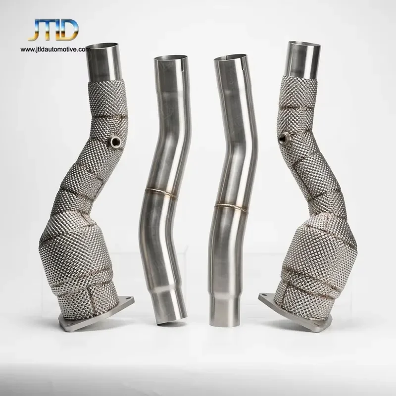 Vehicle Fitment Focused Front Exhaust Pipe Compatible for Ferrari 2019 GTC4 Lusso 6.3L Precision Pipe Structure Kit