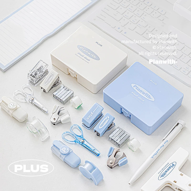 Simpatico mini cucitrice per punti metallici, set di macchine per nastri, album portatile, cassetta degli attrezzi multifunzionale, forniture per studenti scolastici per ufficio