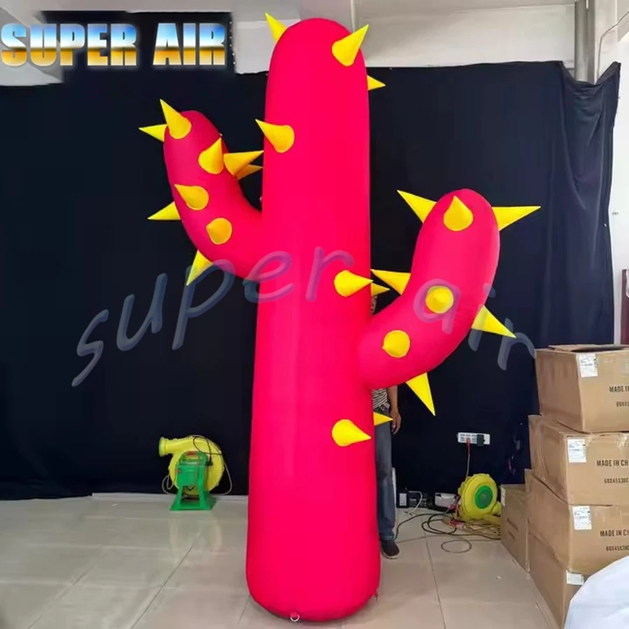 China Super air nueva producción venta cactus rosa inflable para fiesta al aire libre