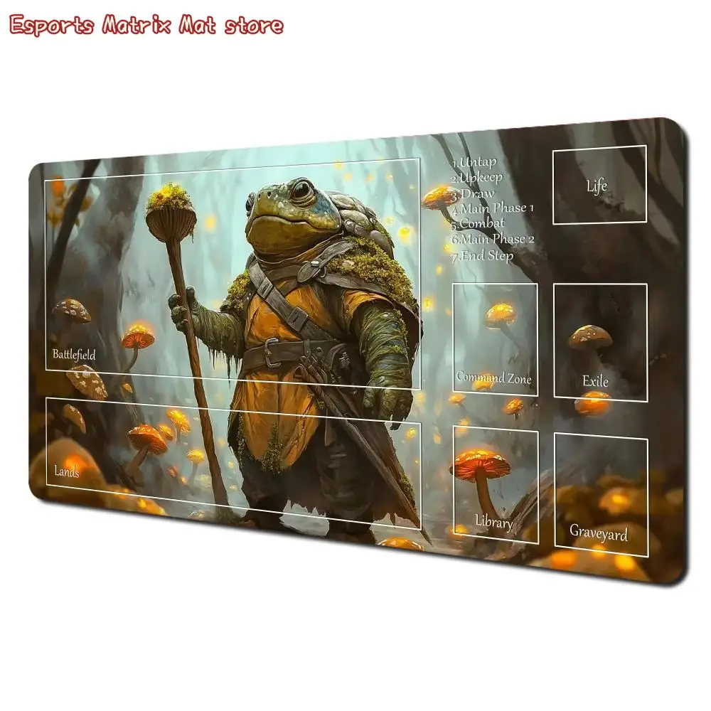 

Коврик для мыши Fantasy Frog Warrior, удлиненный, с зонами для игр, нескользящая резиновая основа, для игр и офиса