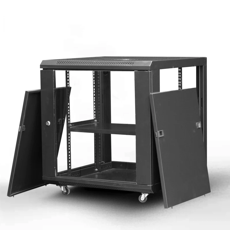 OEM Customize Cheap and High Quality Rack Cold Rolled Steel Tempered Glass Network Cabinet Enclosure