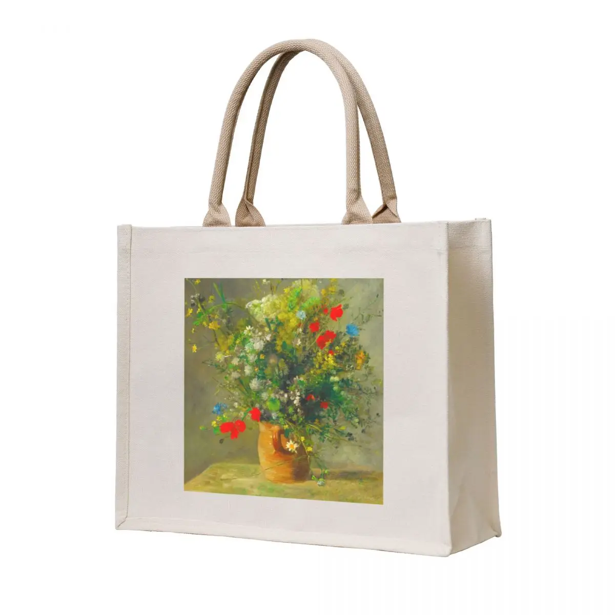 

HD Renoir - Flowers in a Vase 1866 Tote Bag Fabric bag sac pour femme Canvas bag for women Shopping bags
