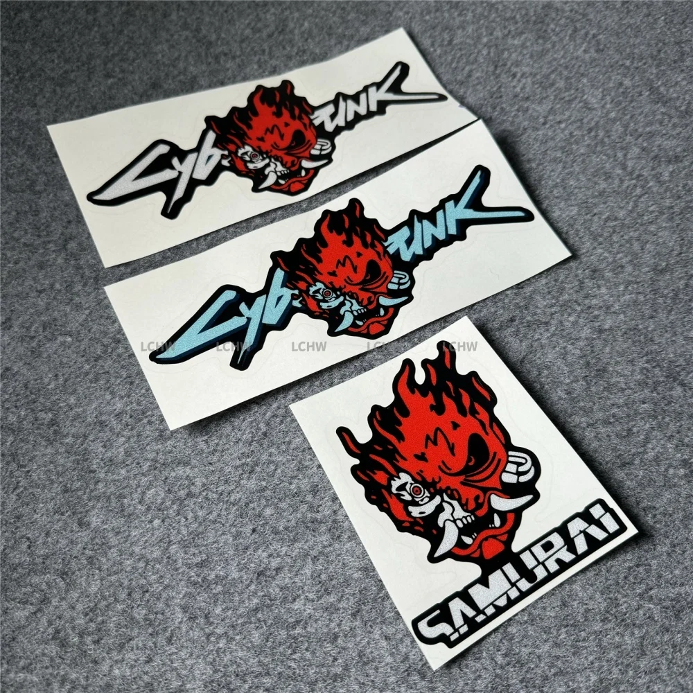 2077 Samurai Classic Punk Graffiti Car Sticker Waterproof Vinyl Decal for Auto Window Body Motorcycle Helmet Fuel Tank Decor