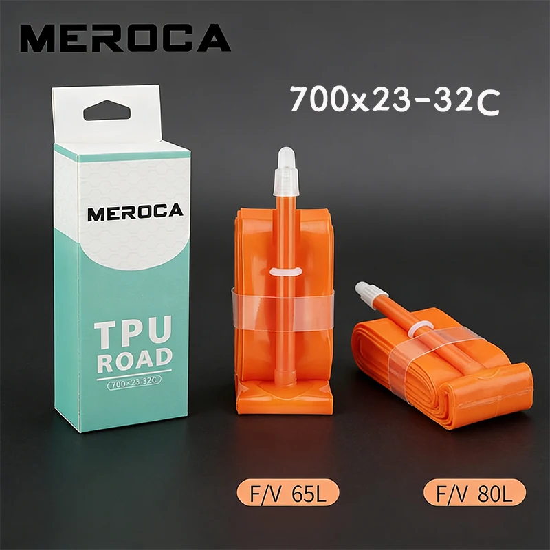 

MEROCA Ultralight TPU Inner Tube 700C 23C 28C 32C Road Bike Tire Inner Tube FV 45L 65L 80L Bicycle Tire Tube Tyre Repair Tool