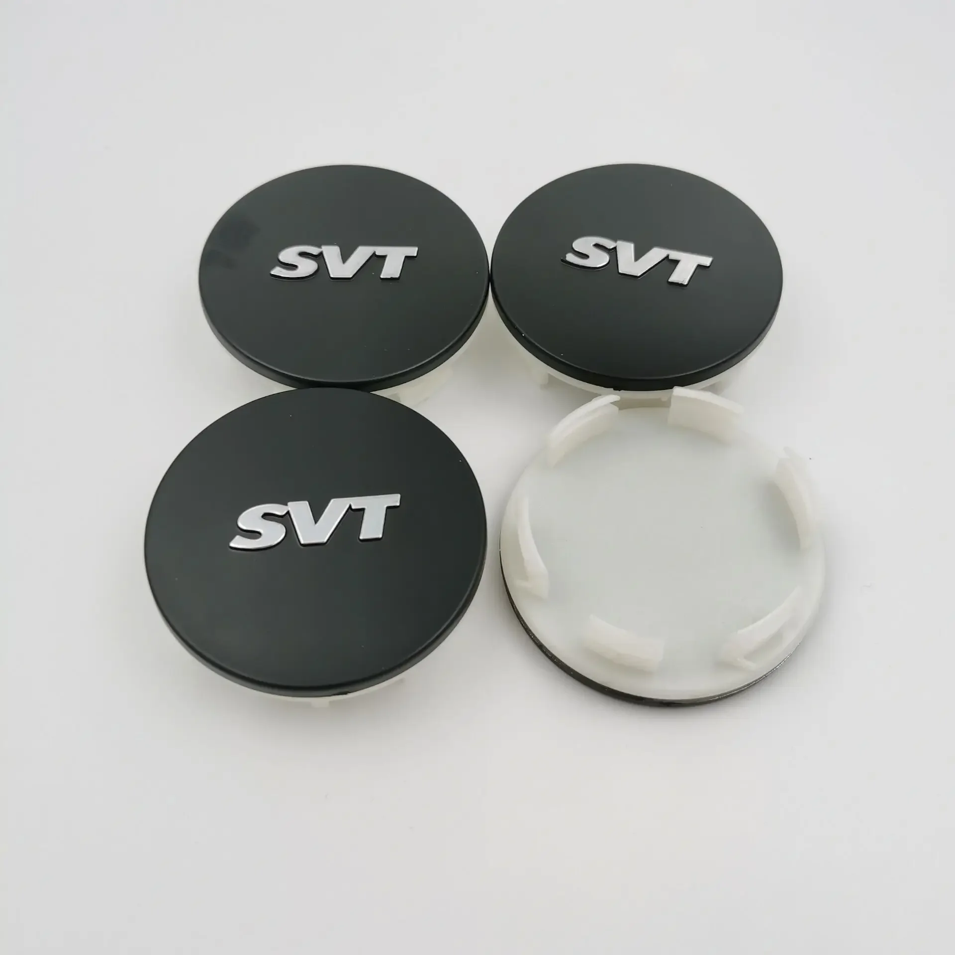 4pcs x 65mm Car Logo SVT Wheel Center Hub Caps Rim Emblem Badge Cover Sticker for 02-04 Focus Mustang F150 SVT F-150