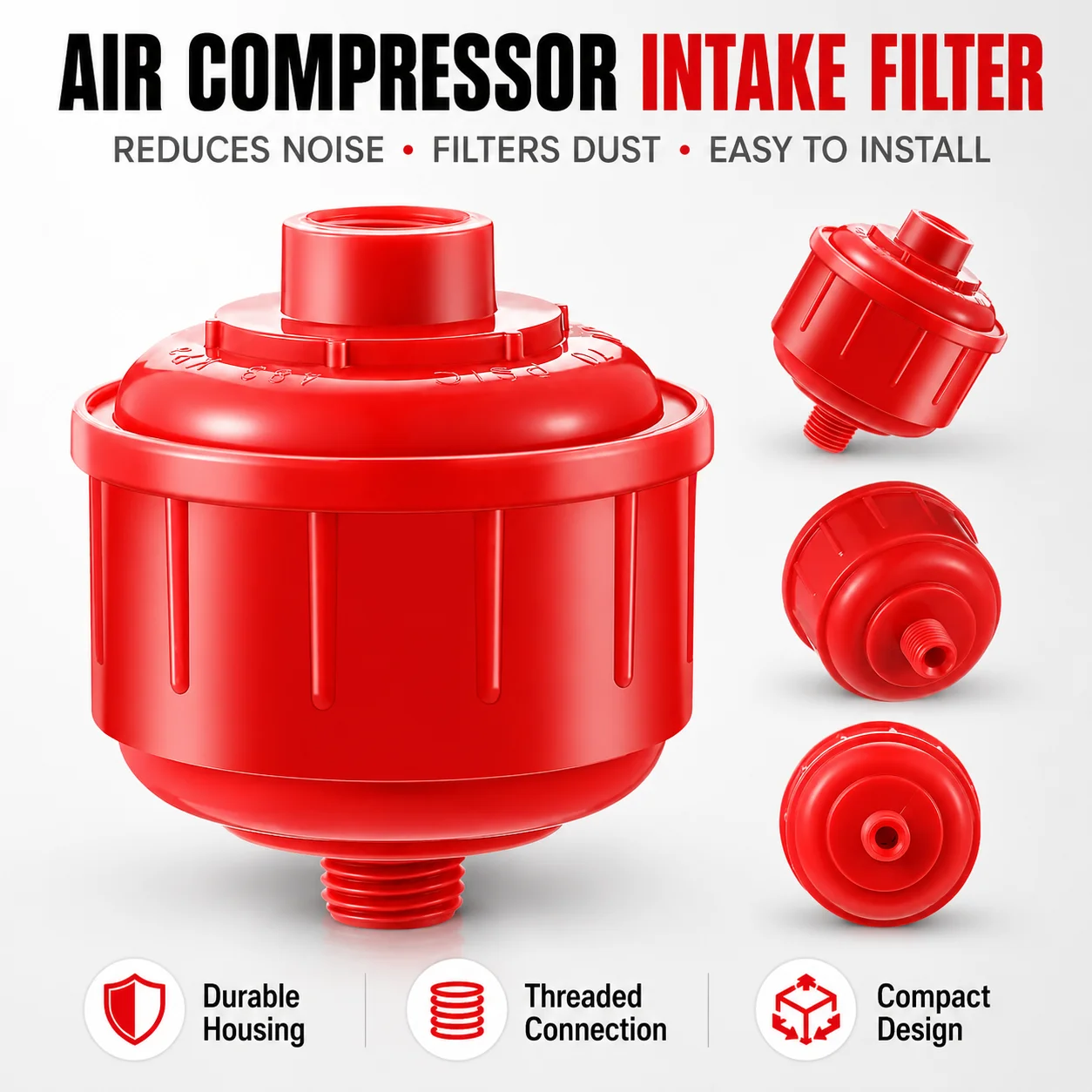 3Pcs Mini Disposable Water and Air Filters Whirlwind Air Line Filter Only Standard 1/4 Inch Thread for Spray Guns and Air Tools