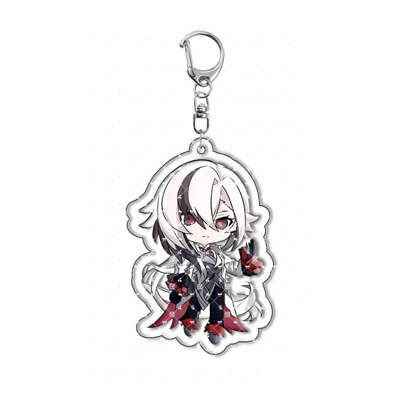 Genshin Impacto Acrílico Keychain, Personagens, Neuvillette, Furina, Wriothesley, Clorinde Figuras, Chaveiro, Cosplay Acessórios, Presente